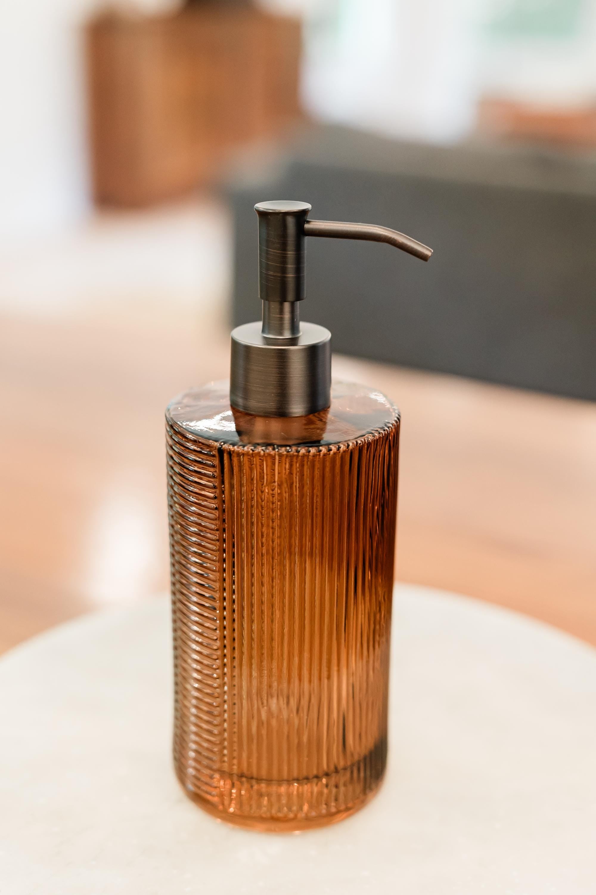 Amber Peak Glass Soap Dispenser
