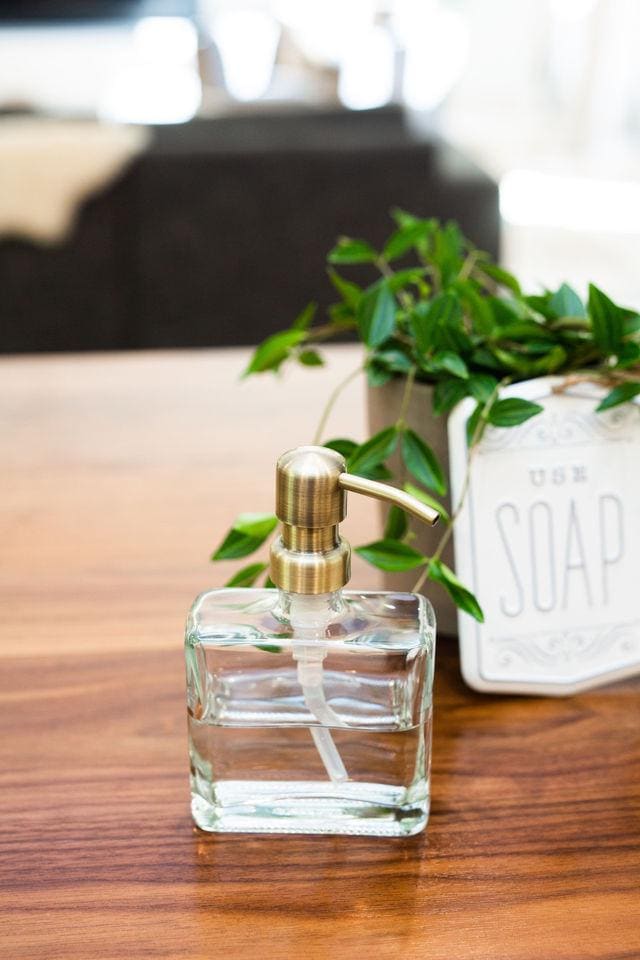 Del Rey Square Glass Soap Dispenser