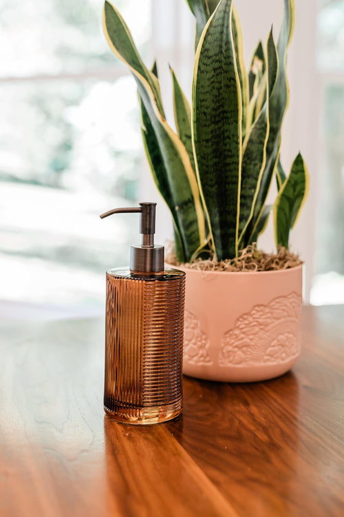 Amber Peak Glass Soap Dispenser