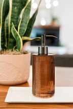 Amber Peak Glass Soap Dispenser