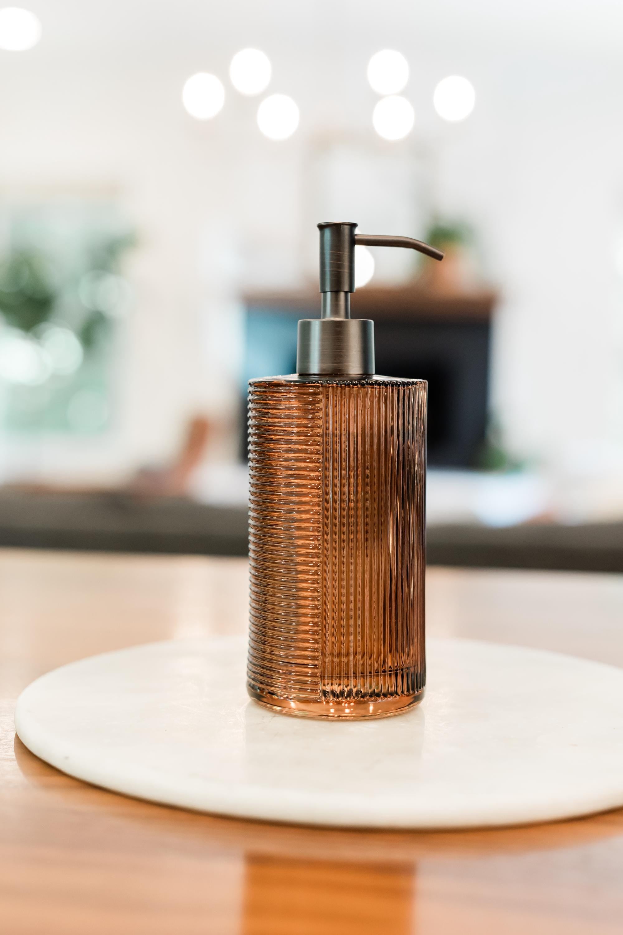 Amber Peak Glass Soap Dispenser