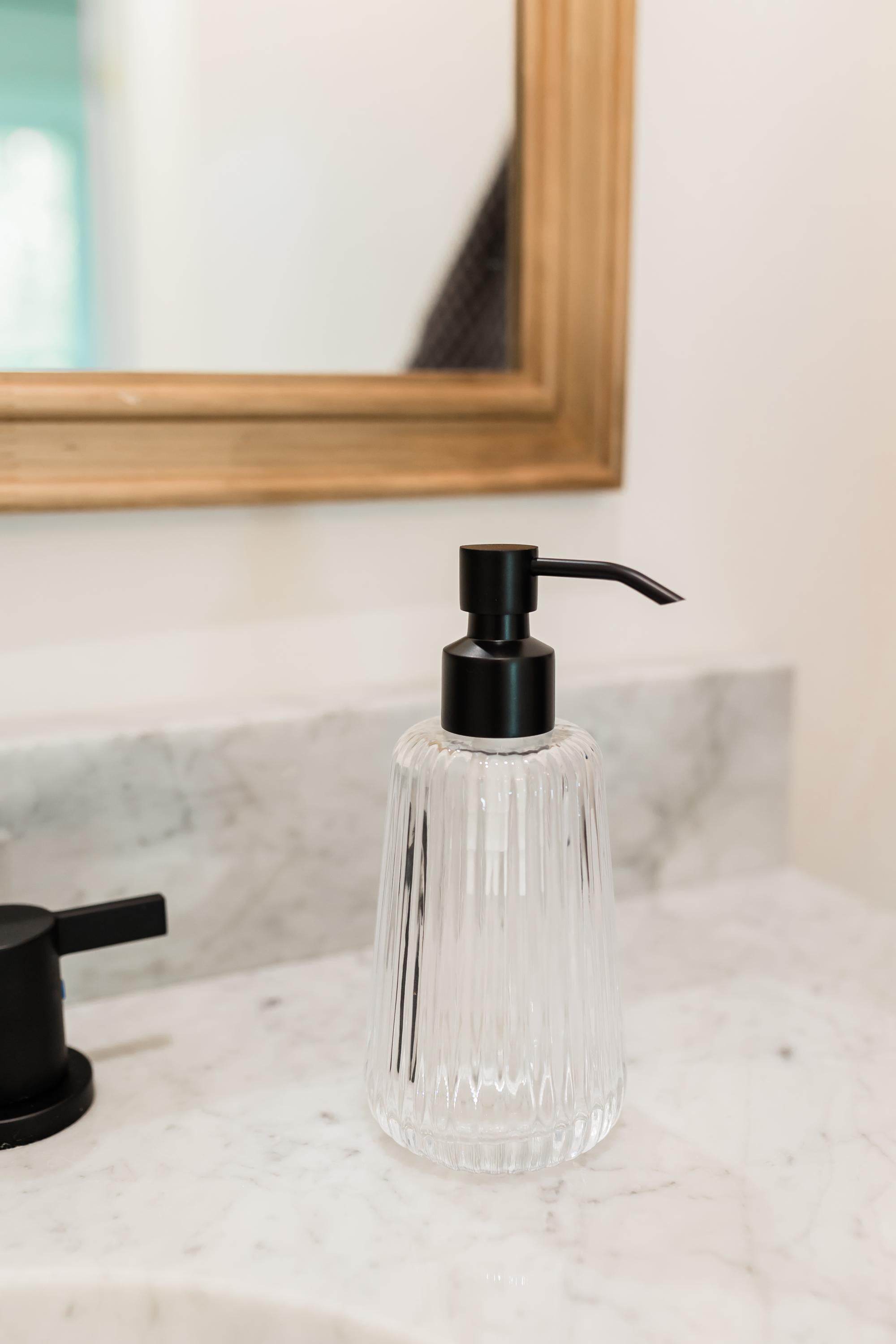 Clear Rain Glass Soap Dispenser