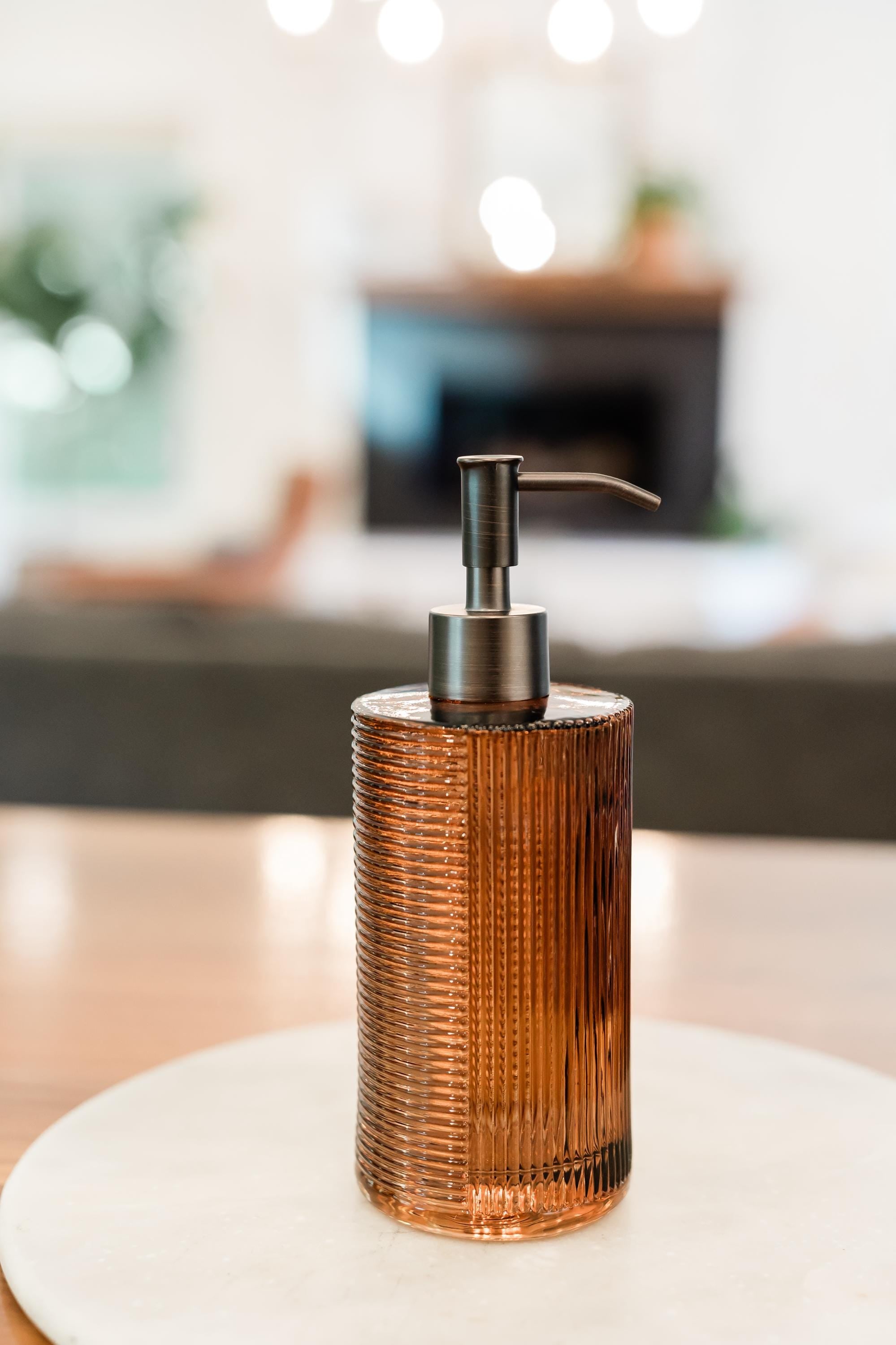 Amber Peak Glass Soap Dispenser