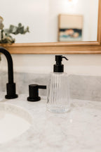 Clear Rain Glass Soap Dispenser