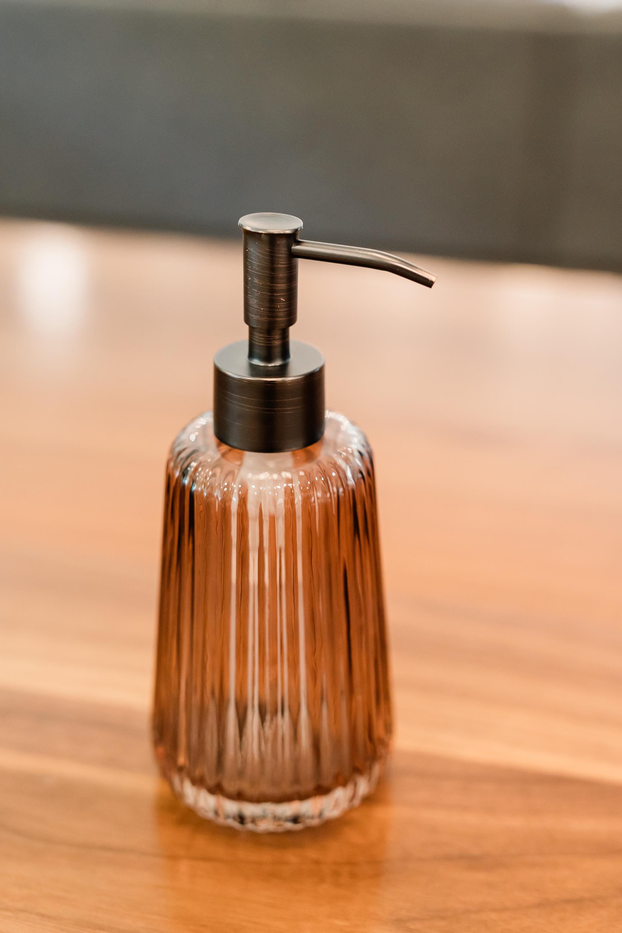 Purple Rain Glass Soap Dispenser