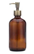 Amber Primary Glass Soap Dispenser