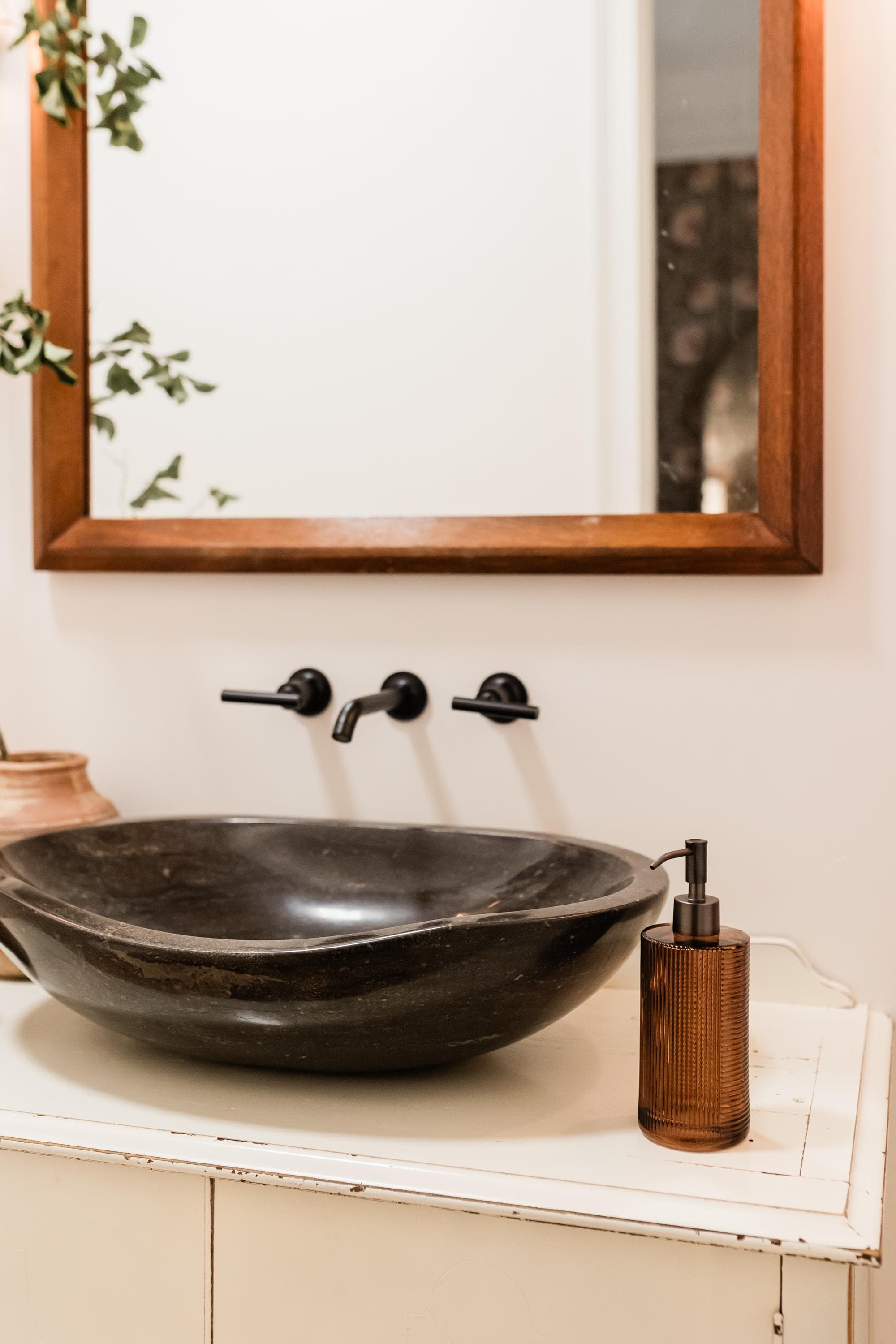 Amber Peak Glass Soap Dispenser