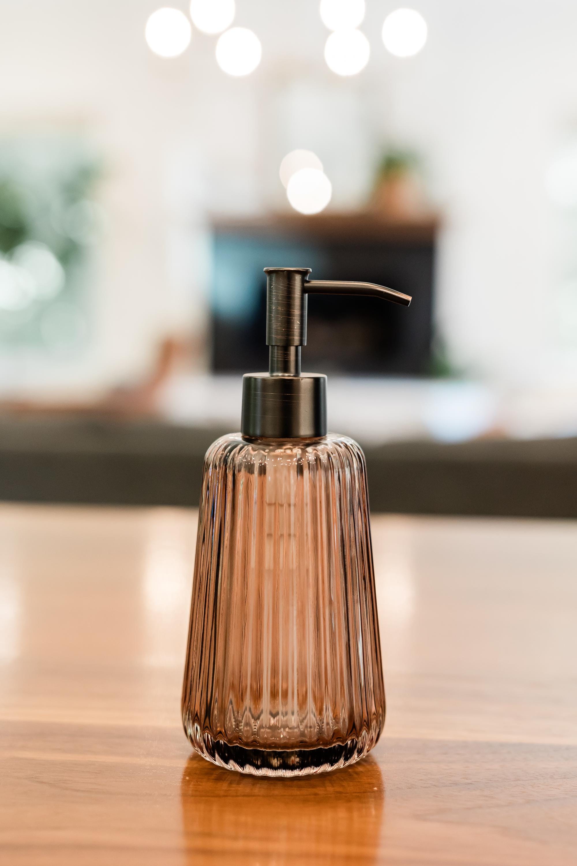 Purple Rain Glass Soap Dispenser