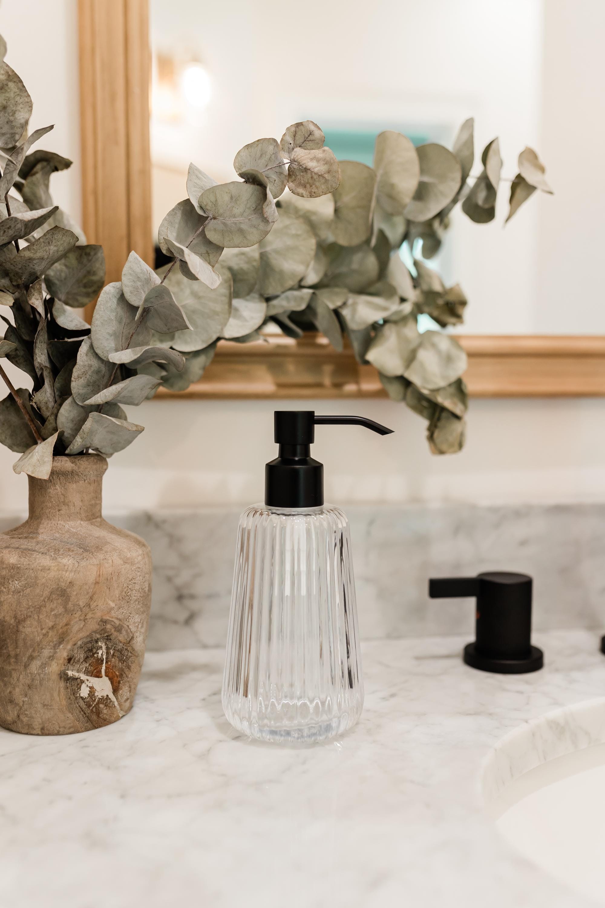 Clear Rain Glass Soap Dispenser