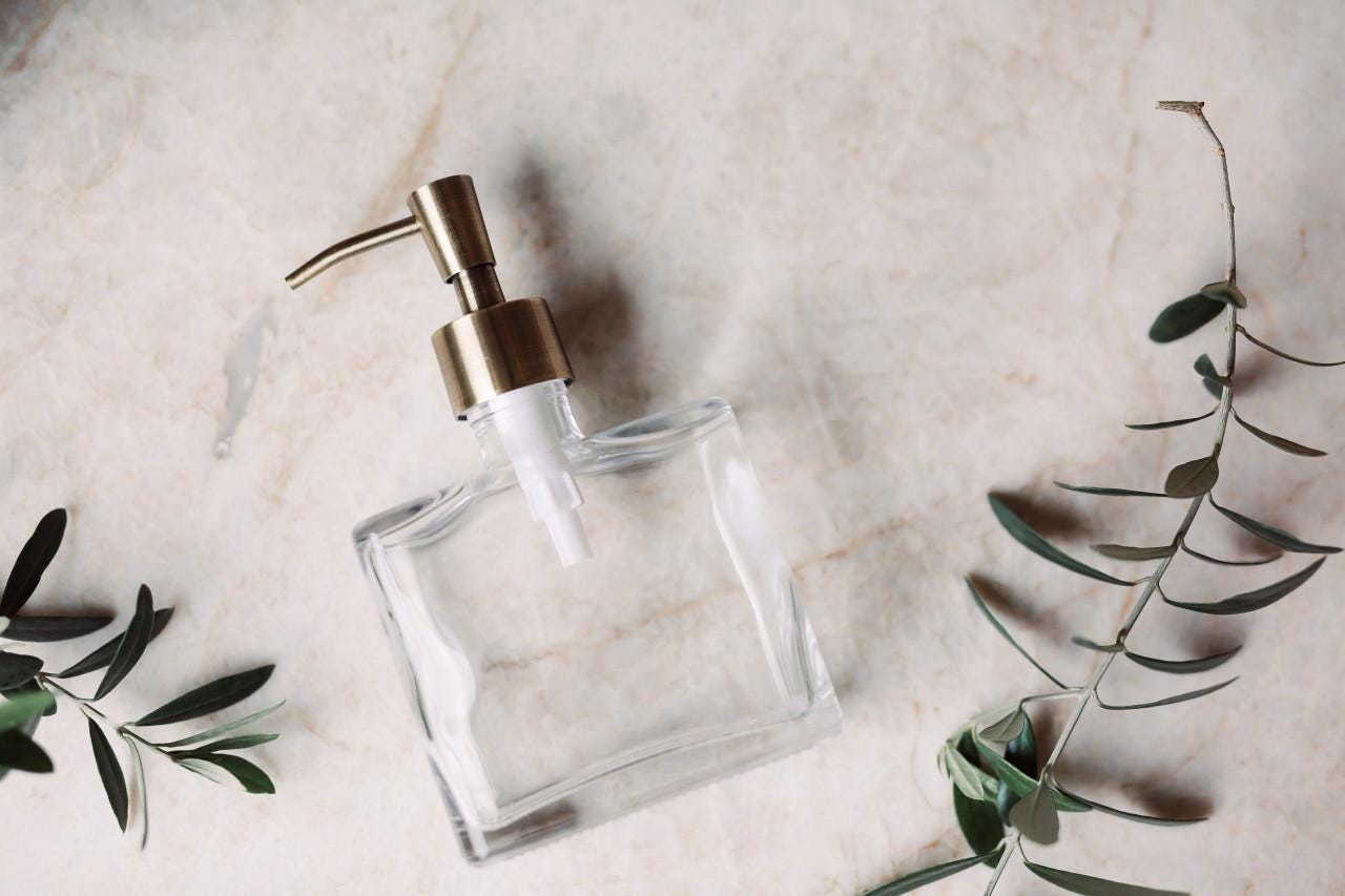 Del Rey Square Glass Soap Dispenser