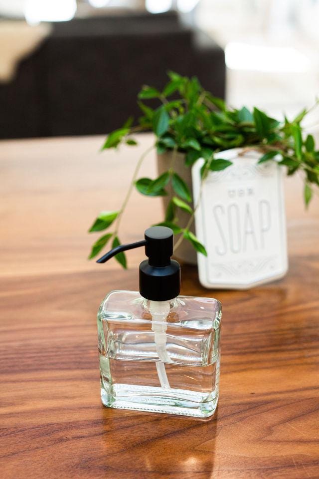 Del Rey Square Glass Soap Dispenser