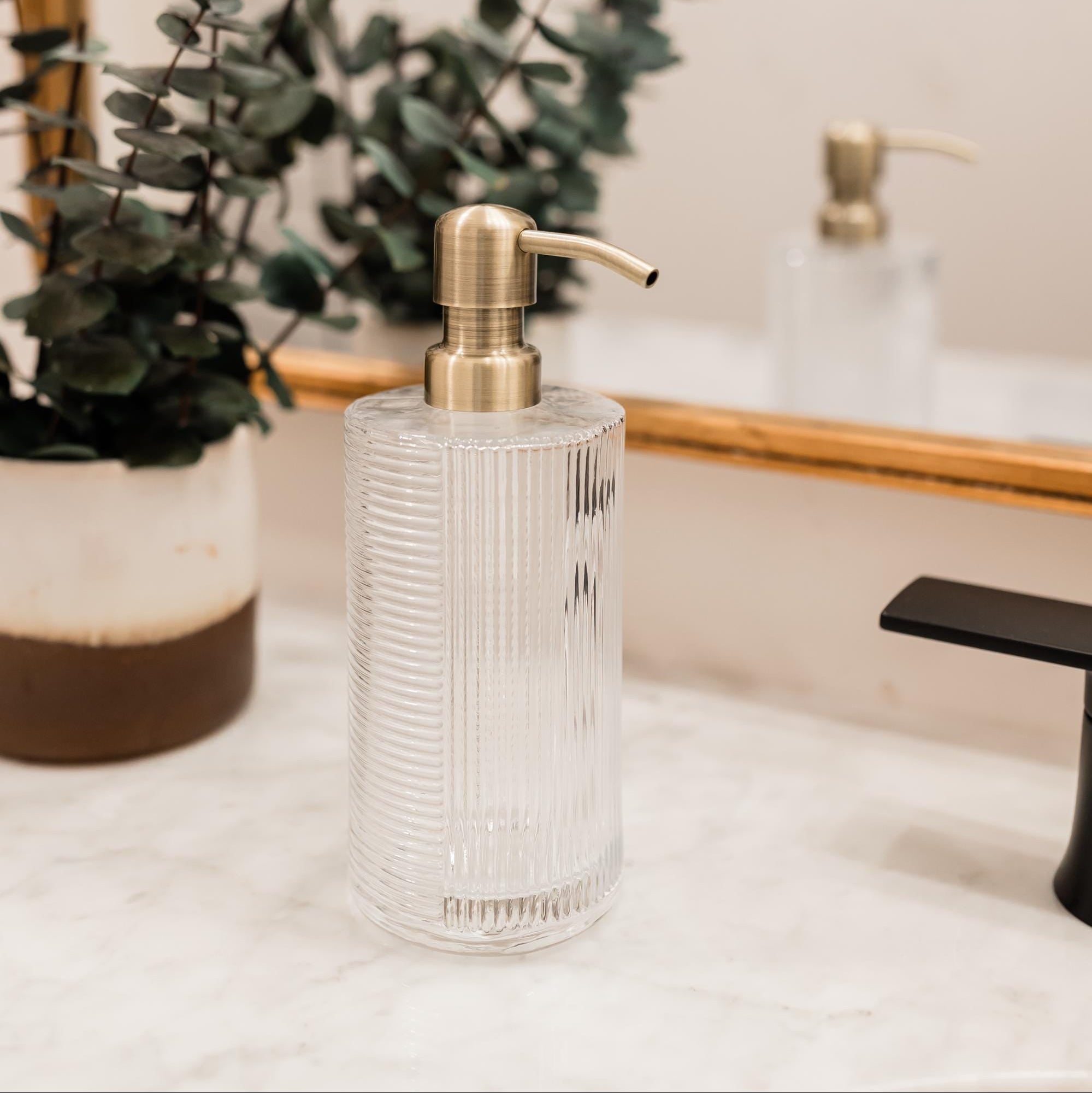 Clear Peak Glass Soap Dispenser